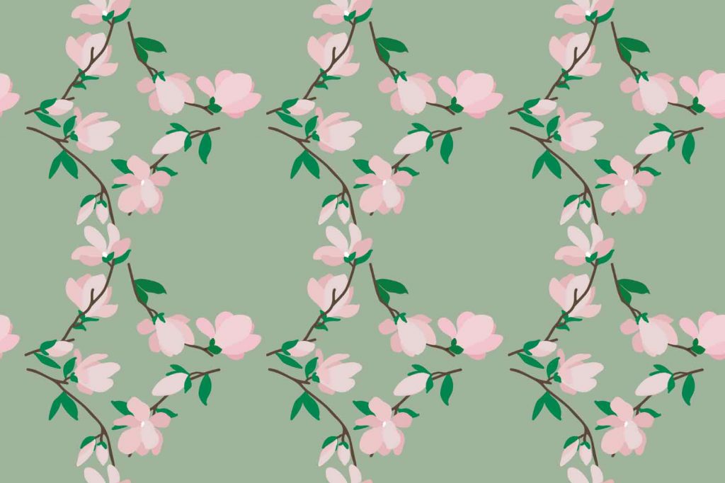 Seamless Magnolia Pattern