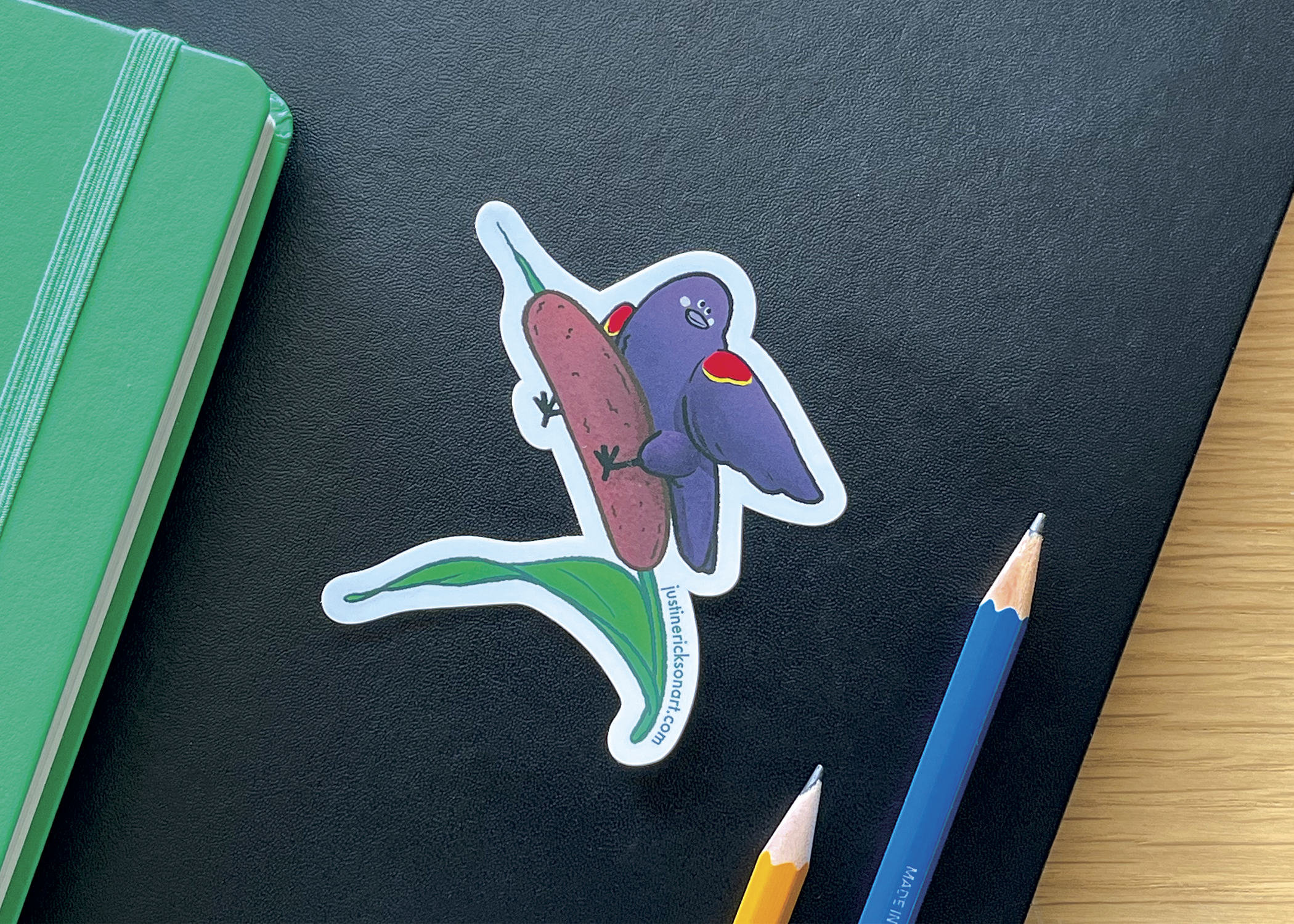 Red-winged Blackbird Sticker - Image 3