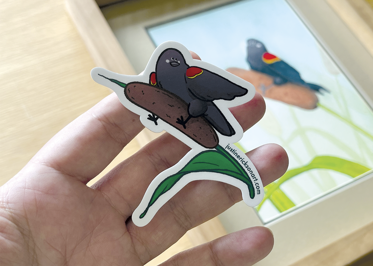 Red-winged Blackbird Sticker